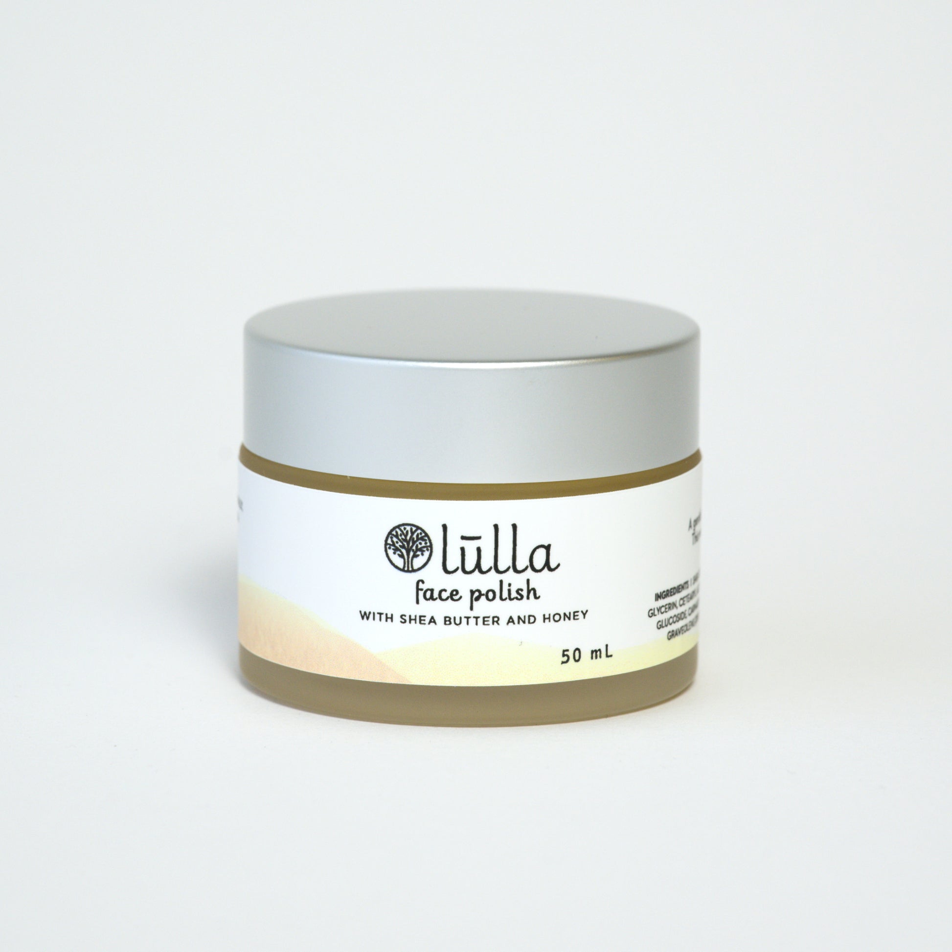 Natural face exfoliant with shea butter